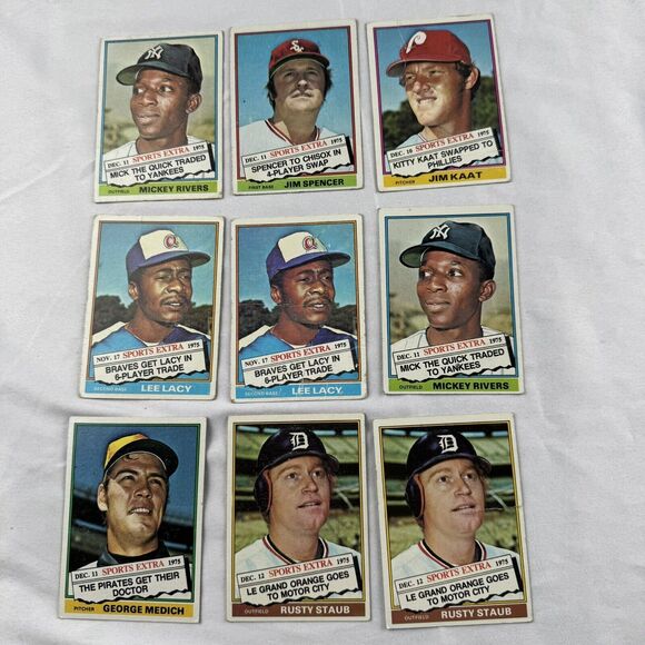 1976 Topps Traded Baseball 70 Cards Lot Poor Condition Low Grade w Multiples - Picture 4 of 8